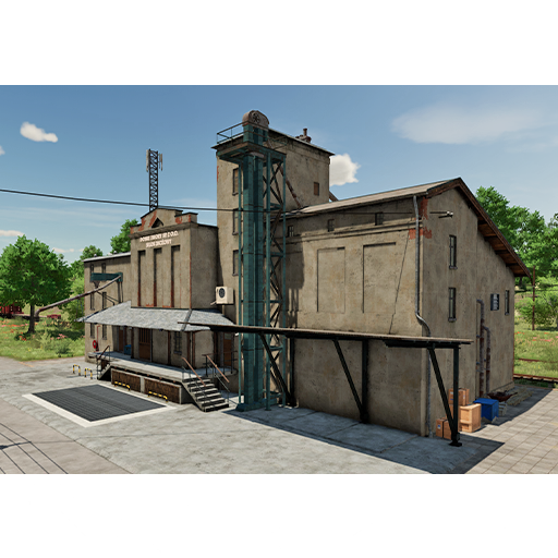 Station Us Grain Silo Railroad02